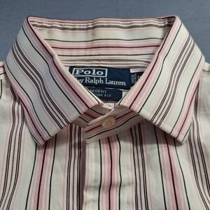 Polo by‎ Ralph Lauren Button Front Long Sleeved Men's Shirt Size 16.5 Regent Fit